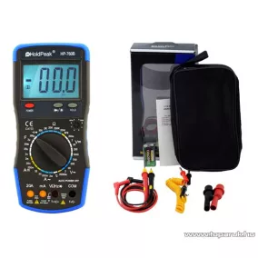   HOLDPEAK 760B Digitális multiméter, VAC, VDC, AAC, ADC, ellenállás, kapacitás, frekvencia, hőmérséklet mérőműszer