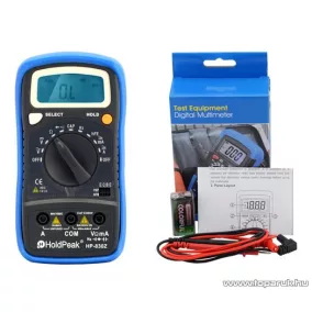   HOLDPEAK 830Z Digitális multiméter, VDC, VAC, ADC, AAC, ellenállás, kapacitás, frekvencia, hFE mérőműszer