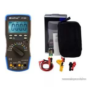   HOLDPEAK 760G Digitális multiméter, VDC, VAC, ADC, AAC, frekvencia, kapacitás, hőmérséklet, hFE, dióda, szakadás mérőműszer
