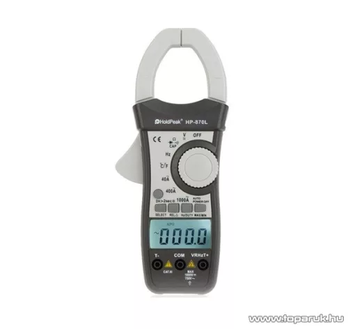 HOLDPEAK 870L Digitális lakatfogó mérőműszer VAC, VDC, AAC, ellenállás, kapacitás, frekvencia mérésére