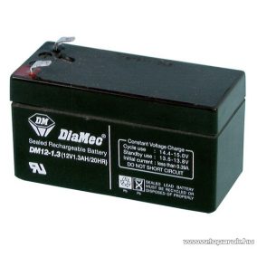   DiaMec 12V, 1,3Ah Zselés, ólom akkumulátor, gondozásmentes szünetmentes akku