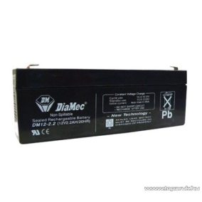   DiaMec 12V, 2,2Ah Zselés, ólom akkumulátor, gondozásmentes szünetmentes akku