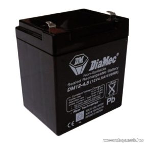  DiaMec 12V, 4,5Ah Zselés, ólom akkumulátor, gondozásmentes szünetmentes akku