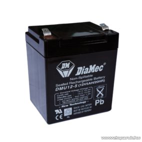   DiaMec 12V, 5Ah Zselés, ólom akkumulátor, gondozásmentes szünetmentes akku
