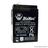   DiaMec 6V, 4,5Ah Zselés, ólom akkumulátor, gondozásmentes szünetmentes akku