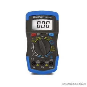   HOLDPEAK 36C Digitális multiméter, VDC, VAC, ADC, AAC, ellenállás, kapacitás, dióda, hFE, szakadás mérés