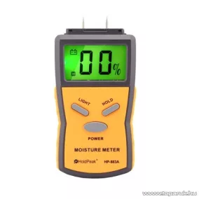   HOLDPEAK 883A Univerzális digitális nedvességmérő mérőműszer LCD kijelzővel, beépített mérőcsúcs + hord táska