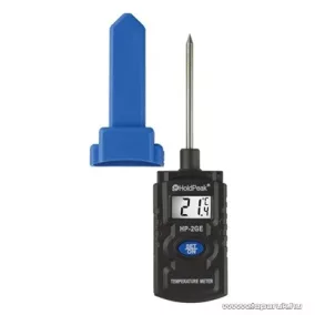   HOLDPEAK 2GE Beszúrótűs hőmérsékletmérő mérőműszer LCD kijelzővel