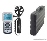   HOLDPEAK 856A Digitális szélerősség, légáramlás és hőmérsékletmérő mérőműszer kofferben, USB csatlakozóval