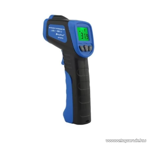 HOLDPEAK 981B Infravörös hőmérsékletmérő, hőmérséklet mérő, -30°C/+450°C, kijelzés C°-ban és F°-ban, lézeres célgömb