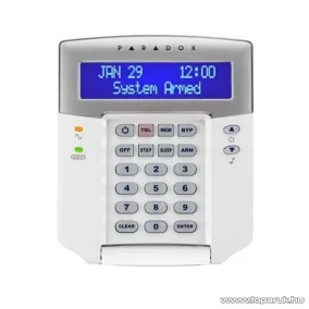   PARADOX K32 LCD+ 32 karakteres, alfanumerikus LCD kezelő, 2 partíció, MG és SP központokhoz, lekerekített