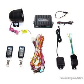   STEEL MATE 838X Autóriasztó FSK ugrókódos rendszerrel, egyirányú távirányítóval