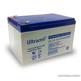   Ultracell 12V, 12Ah Zselés, ólom akkumulátor, gondozásmentes szünetmentes akku