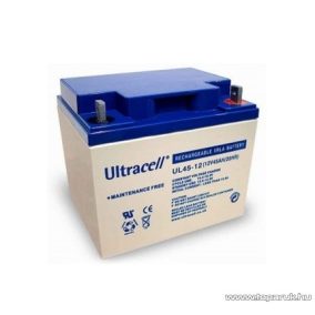   Ultracell 12V, 40Ah Zselés, ólom akkumulátor, gondozásmentes szünetmentes akku