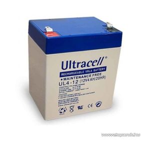   Ultracell 12V, 4Ah Zselés, ólom akkumulátor, gondozásmentes szünetmentes akku