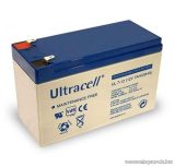   Ultracell 12V, 7Ah Zselés, ólom akkumulátor, gondozásmentes szünetmentes akku