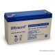 Ultracell 6V, 12Ah Zselés, ólom akkumulátor, gondozásmentes szünetmentes akku