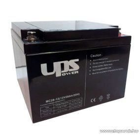   UPS Power 12V, 28Ah, zselés, ólom akkumulátor, gondozásmentes szünetmentes akku