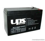   UPS Power 12V, 7,5Ah F2 zselés, ólom akkumulátor, gondozásmentes szünetmentes akku, széles saru