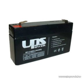   UPS Power 6V, 1,3Ah Zselés, ólom akkumulátor, gondozásmentes szünetmentes akku