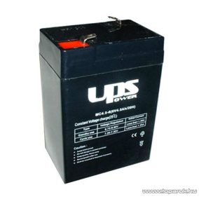   UPS Power 6V, 4 Ah Zselés, ólom akkumulátor, gondozásmentes szünetmentes akku