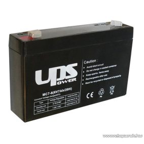   UPS Power 6V, 7Ah Zselés, ólom akkumulátor, gondozásmentes szünetmentes akku