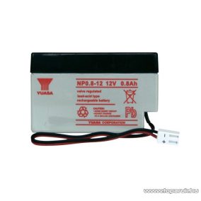   YUASA 12V, 0,8Ah Zselés, ólom akkumulátor, gondozásmentes szünetmentes akku