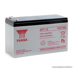   YUASA 12V, 7Ah Zselés, ólom akkumulátor, gondozásmentes szünetmentes akku