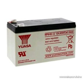   YUASA 12V, 45W (8,5Ah) Zselés, ólom akkumulátor, gondozásmentes szünetmentes akku