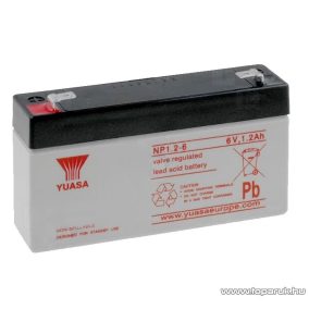   YUASA 6V, 1,2Ah Zselés, ólom akkumulátor, gondozásmentes szünetmentes akku