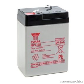   YUASA 6V, 4Ah Zselés, ólom akkumulátor, gondozásmentes szünetmentes akku
