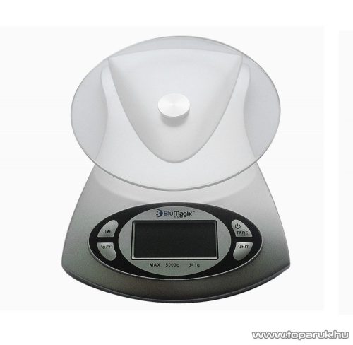 BluMagix BM-KSC615 Konyhai mérleg, műanyag tállal (max. 5 kg súlyig)