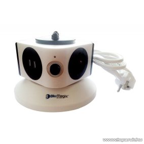   BluMagix BM-SOT3P2U Kapcsolós 3 db csatlakozós európai csatlakozó torony, 2 USB porttal