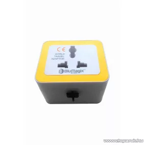   BluMagix BM-UTA2U Univerzális utazó hálózati adapter csatlakozó, dupla USB porttal