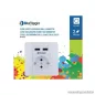   BluMagix BM-WS2U Földelt fali konnektor, 2 USB csatlakozóval, fehér