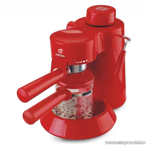 Orion OCM-2017R 4 személyes eszpresszó kávéfőző Cappuccino funkcióval, piros
