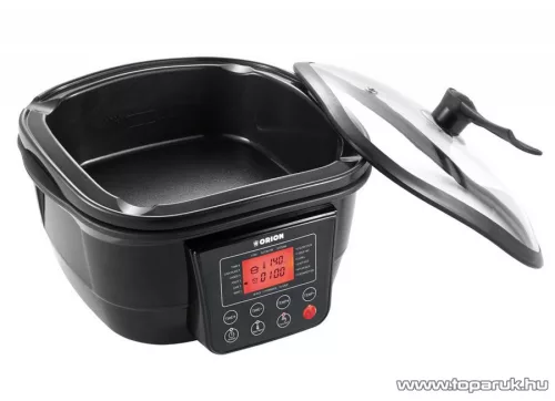 Orion OMC-1804 Elektromos multifunkcionális lassú főző, tapadásmentes főzőedény üvegtetővel, 2,5 literes