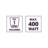 GourmetMaxx DS19178 GLASS Elektromos rizsfőző és pároló üvegfedővel, melegentartás funkcióval, 400 W / 1 liter
