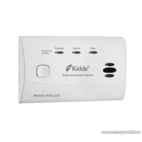   Kidde K10LLCO-HU Elemes szénmonoxid érzékelő, CO riasztó LED visszajelzőkkel, 10 év élettartam