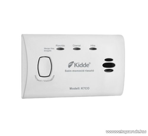 Kidde K7CO-HU Elemes szénmonoxid érzékelő, CO riasztó LED visszajelzővel, 10 év élettartam