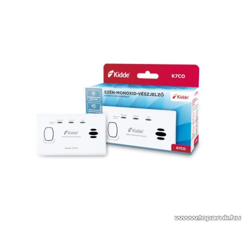Kidde K7CO-HU Elemes szénmonoxid érzékelő, CO riasztó LED visszajelzővel, 10 év élettartam