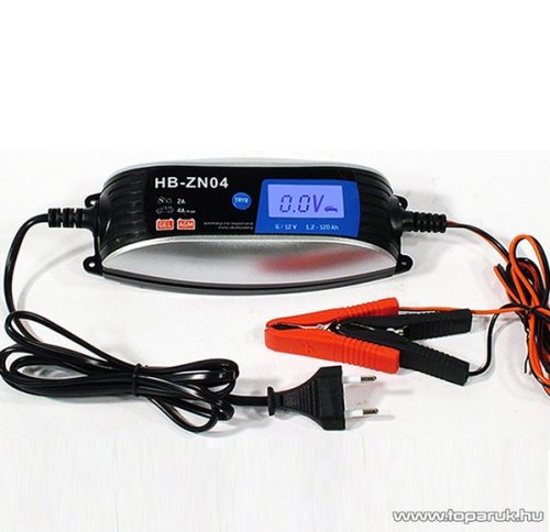Global HB-ZN04 Okos, automata akkumulátortöltő (akkutöltő), 6V - 12V, 4A, 60W