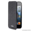 PURO iPhone SE / 5 / 5s Ultra slim ultravékony okostelefon flip bőrtok, fekete