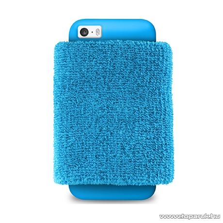 PURO iPhone SE / 5 / 5s RUNNING BAND karra rögzíthető, rugalmas, gumírozott okostelefon tok, kék