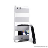   PURO iPhone SE / 5 / 5s okostelefon tok, csíkos, ezüst/fehér