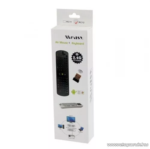 MEASY RC12 Air Mouse Egér, billentyűzet, távirányító és touchpad egyben a Measy U4A+ HDMI Android Mini PC TV (okosító) stick-hez - megszűnt termék: 2015. szeptember