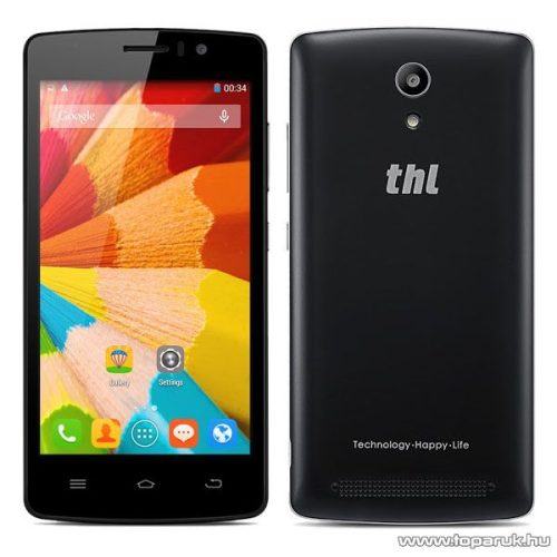 ThL 4000 (Dual SIM) kártyafüggetlen Android okostelefon, 8GB, fekete - megszűnt termék: 2015. augusztus