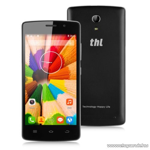 ThL 4000 (Dual SIM) kártyafüggetlen Android okostelefon, 8GB, fekete - megszűnt termék: 2015. augusztus