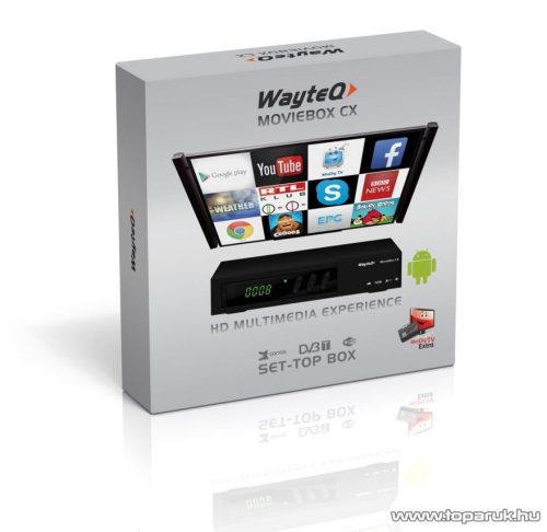 WayteQ MovieBox CX DVB-T Android Set Top Box + 12 hónap MindigTV EXTRA kártya - megszűnt termék: 2015. június
