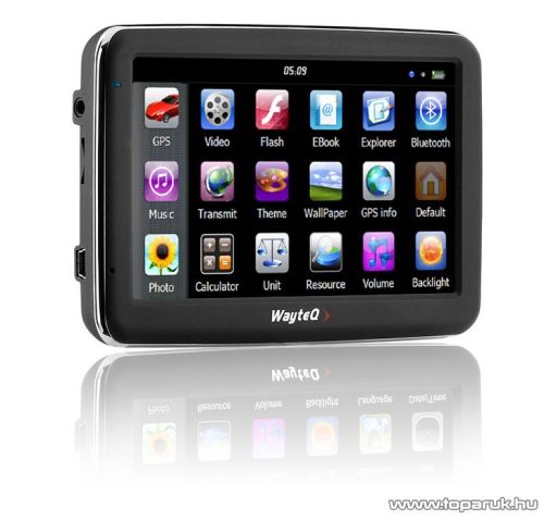 WayteQ X980BT 5"-os GPS navigáció, 8GB (navigációs szoftver nélkül) - megszűnt termék: 2015. szeptember